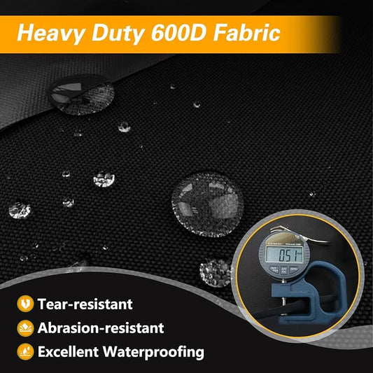 EVRBUL 600D Table Top Grill Cover Compatible with Royal Gourmet GD4002T 4-Burner Tailgater Grill, Waterproof Heavy Duty Portable Griddle Cover 38"×21"×10", Windproof Tabletop BBQ Grill Cover