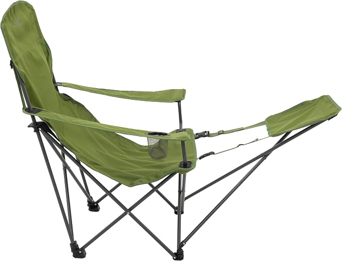 ALPS Mountaineering Escape Lounge Camping Chairs for Adults with Footrest and Adjustable Armrests, Sturdy Steel Frame, Compact Foldable Design, and Carry Bag