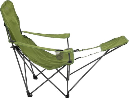 ALPS Mountaineering Escape Lounge Camping Chairs for Adults with Footrest and Adjustable Armrests, Sturdy Steel Frame, Compact Foldable Design, and Carry Bag