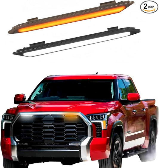 Led Grille Lights bar for 2022-2026 Toyota Tundra TrdSport Off-road | Daytime Running Drl Grills led Bar Turn Signal Light For Tundra trd assembly accessories