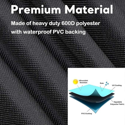 Pellet Grill Cover for Traeger Pro 34/780, BBQ 075, Z Grills 700/550 Series, Traeger Texas Elite 34 Grills, Heavy Duty Waterproof Outdoor Full Length Grill Cover, 53" L x 27" W x 49" H