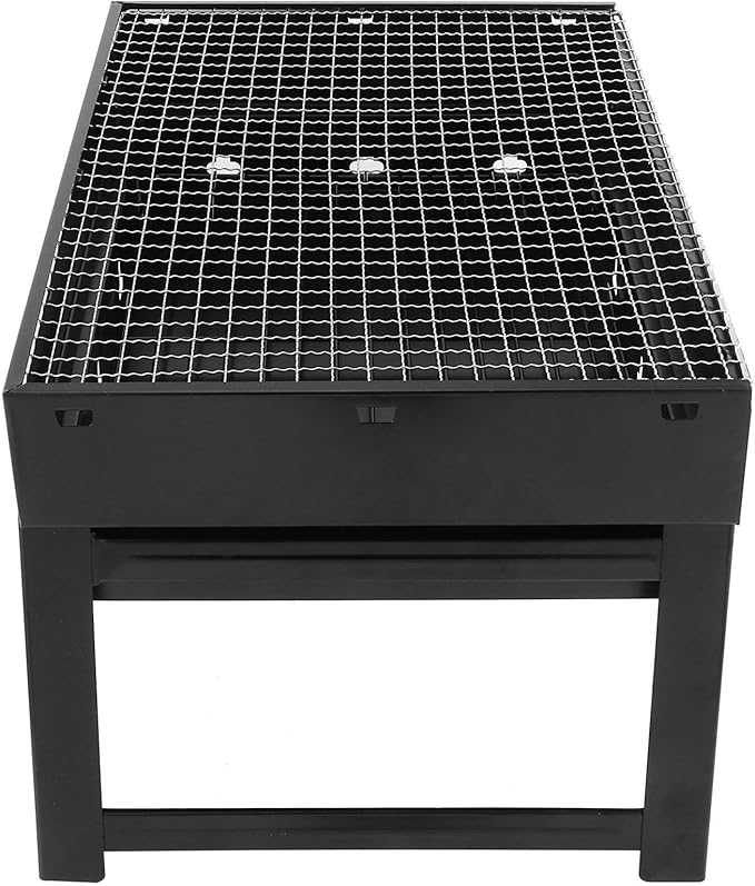 Alvinlite Barbecue Grill Stainless Steel - Kabab Grill Folding Camping Grill BBQ for Shish Kabob Grill Cooking Small Grill Portable Charcoal Tabletop Grill Barbecue