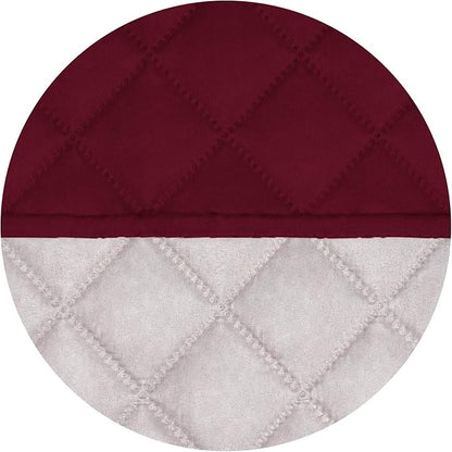PureFit Reversible Quilted Sofa Cover Dog Couch Covers for Sofa, 66 in | Red/Ivory, Water Resistant Couch Protector, Washable Pet Couch Cover with Non Slip and Elastic Straps For Kids