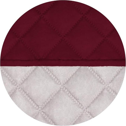 PureFit Reversible Quilted Couch Covers for Dogs Loveseat Sofa Cover 46.5” | Red/Ivory, Water Resistant Couch Protector, Washable Pet Couch Cover with Non Slip and Elastic Straps For Kids