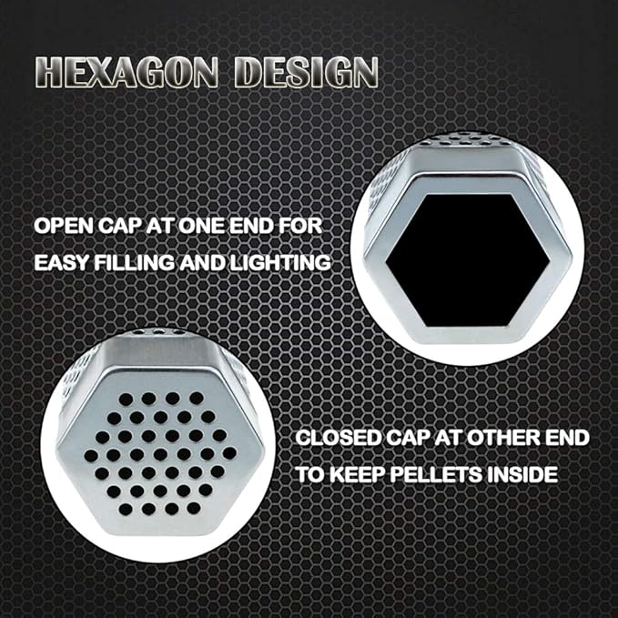Pellet Smoker Tube 6 Inches - Stainless Steel Perforated Wood Pellet Tube Smoker - for All Electric, Gas, Charcoal Grill or Smoker, Hot or Cold Smoking