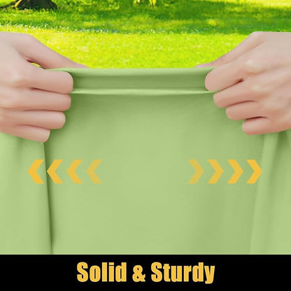 Smiry Rectangle Picnic Table Cloth, Waterproof Elastic Fitted Tablecloths for 4 Foot Tables, Washable Polyester Table Cover for Camping, Indoor and Outdoor (Sage Green, 24"x48")