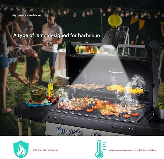 Extreme Bright Outdoor BBQ Light 10 LEDs Denial for Barbecue Cooking Parties Backpacking Reading Tasks Denial Batt