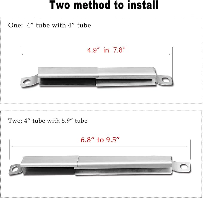 Hisencn 4 Pack 304 Stainless Steel Carryover Tubes - Universal Gas Grill Crossover Tube Replacement for Charbroil, Nexgrill 5-Burner & Most 4-5 Burner Grills