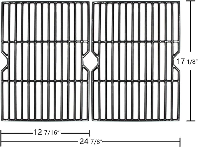 Hongso Porcelain Coated Cast Iron Cooking Grates Replacement Parts for Grill Master 720-0737 720-0670E, Master Forge GD4215S, Grill Chef GC616 GC716, Nexgrill 720-0737, Savor Pro GD4210S Gas Models