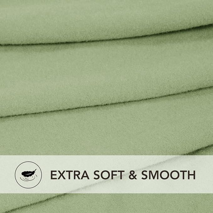 PureFit Stretch Chair Covers Fleece Couch Covers for Sofa Sage Green | 1-Piece Spandex Couch Cover Soft Couch Protector, Sofa Cover Washable with Non Skid Foam and Elastic Bottom for Kids, Dogs