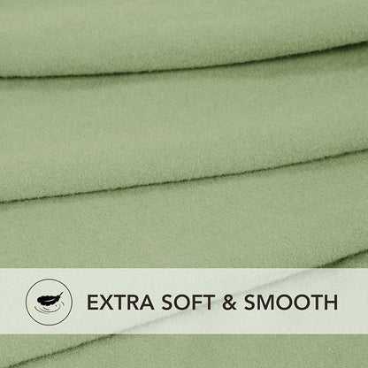 PureFit Stretch Chair Covers Fleece Couch Covers for Sofa Sage Green | 1-Piece Spandex Couch Cover Soft Couch Protector, Sofa Cover Washable with Non Skid Foam and Elastic Bottom for Kids, Dogs