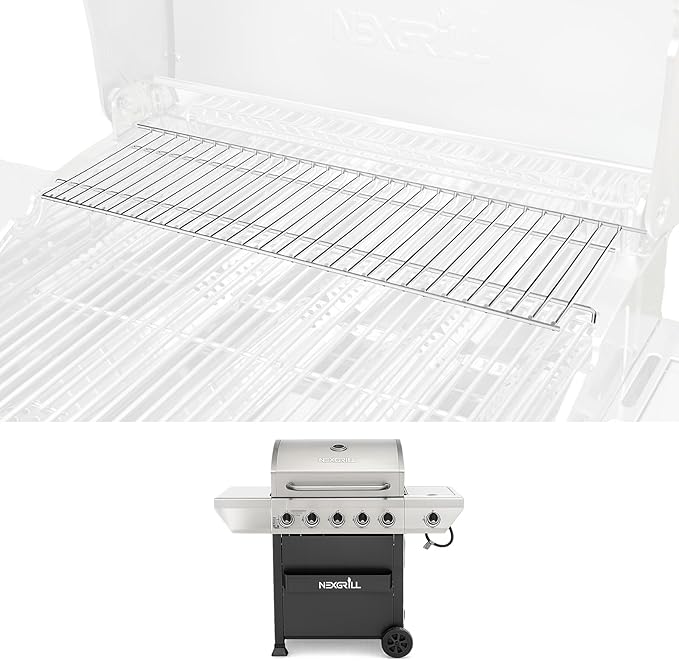 Utheer Warming Rack Replacement for Nexgrill 720-0888S 6 Burner Gas Grill, 25.7" x 7.2" Stainless Steel Top Warming Rack Replacement for Nexgrill 6 Burner Grill