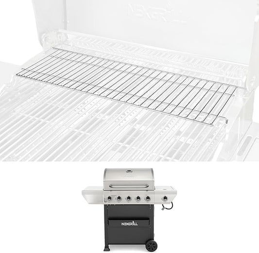 Utheer Warming Rack Replacement for Nexgrill 720-0888S 6 Burner Gas Grill, 25.7" x 7.2" Stainless Steel Top Warming Rack Replacement for Nexgrill 6 Burner Grill
