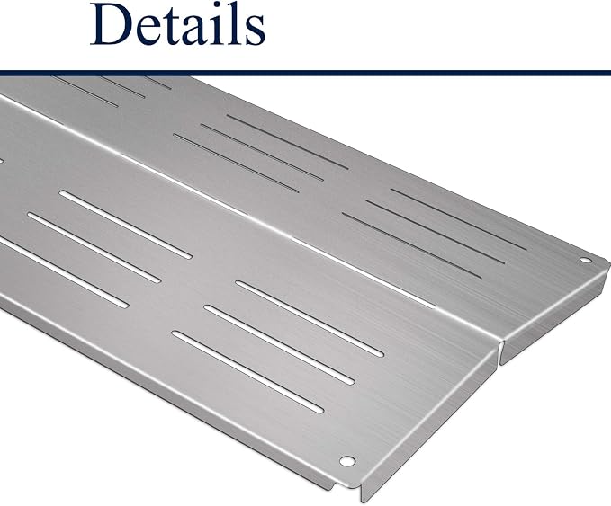BBQ Gas Grill Replacement Parts, Stainless Steel Grill Heat Plates Burner Cover Heat Shield Repair Kit for Charbroil 4632210, Grand Hall Y0202XCLP17, Bakers & Chefs, 17 1/16” x 7 5/8", 3-Pack