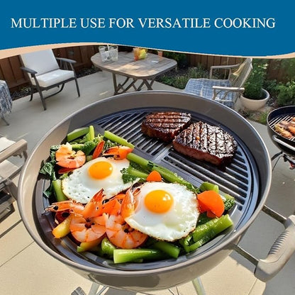 CH83G Cast Iron Grate Fit 22.5" charcoal kettle grills like Weber Gold and Silver and the Superdome from Grilldome, SnS Grills, Recteq, Outdoorchef, Masterbuilt, and Napoleon