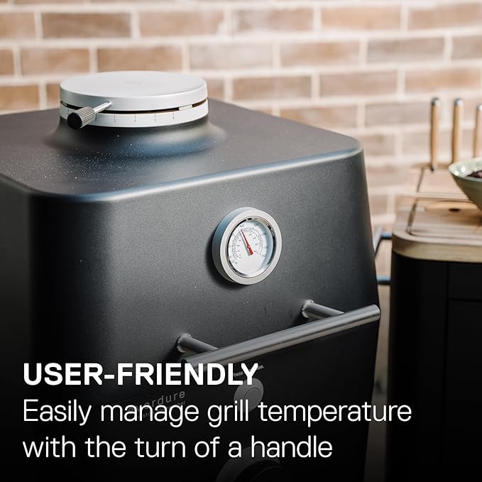 Everdure K1 Kamado Smoker Grill – Grill, Slow Smoke, Roast, Bake, or Make Pizza – Premium Outdoor Charcoal Grill with Large Cooking Surface, Create Flavorful, Smoky, Tender Results, Cover Included