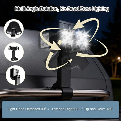 Naroote BBQ Grilling Light 360 Degree Rotatable Adjustable Clip On Barbecue Accessories with Touch Switch 10PCS F5 Light Chips Aluminum Alloy Bracket Gifts for Men Dad Boyfriend