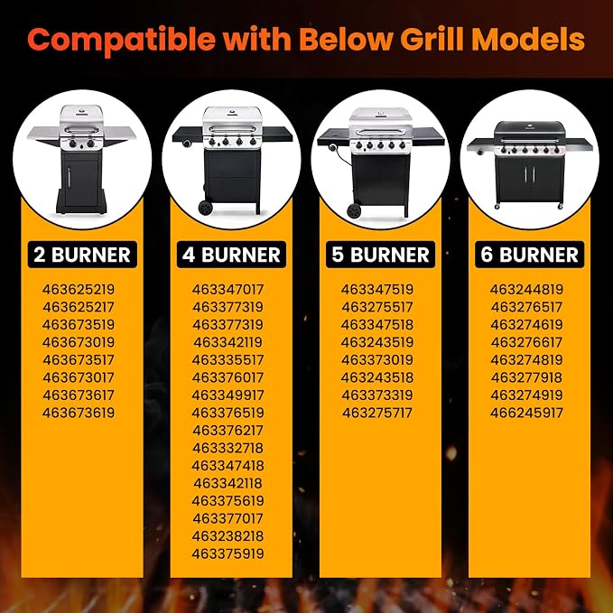 Grill Replacement Parts for Charbroil Performance 5 Burner 463347519,463347518,463373019,463373319,463275517,463243519,463243518,463275717,G470-5200-W1,G470-0004-W1 Heat Plates
