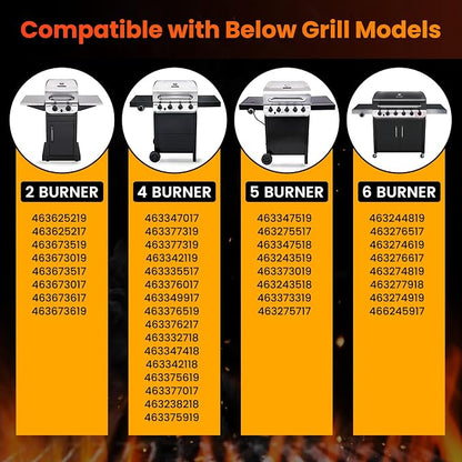 Grill Replacement Parts for Charbroil Performance 5 Burner 463347519,463347518,463373019,463373319,463275517,463243519,463243518,463275717,G470-5200-W1,G470-0004-W1 Heat Plates