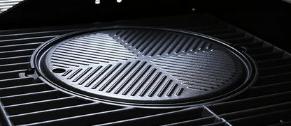 Monument Grills 12-Inch Reversible Round Porcelain Coated Cast Iron Cooking Plate