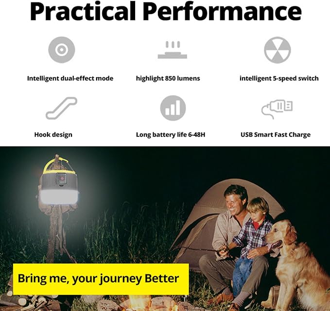 Solar LED Camping Light USB Rechargeable Tent Lamp for Fishing Barbecue Camping Lighting Outdoor Solar LED Lights Fishing Barbecue Rechargeable Light Bulb Three Lighting Modes