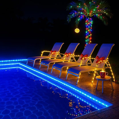 66ft 200 LED Waterproof Rope Lights, Color Changing Fairy String Lights with Remote, 16 Colors & 8 Modes for Outdoor/Indoor Decor, Patio, Garden, Party, Wedding, Halloween, Christmas, Bedroom Lighting