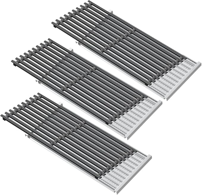 SafBbcue Emitter Plates Grill Replacement Parts for Charbroil Commercial 463241313 463241314 463241013, Stainless Steel & Cast Iron Grates for Charbroil Tru-Infrared 463247109 Grill Parts 3 Burner