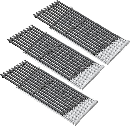 SafBbcue Emitter Plates Grill Replacement Parts for Charbroil Commercial 463241313 463241314 463241013, Stainless Steel & Cast Iron Grates for Charbroil Tru-Infrared 463247109 Grill Parts 3 Burner