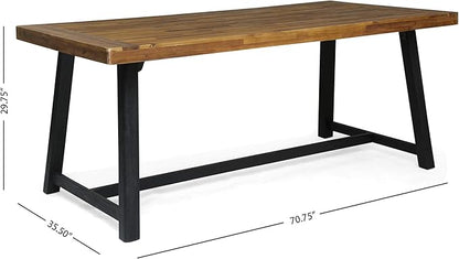 Christopher Knight Home Patrice Outdoor Dining Sets, Black + Sandblast Black