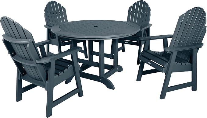 Highwood Hamilton 5-Piece Round Set, Dining Height, 48in, Federal Blue