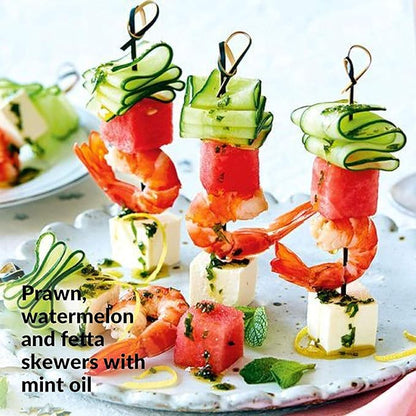 JapanBargain 1597x20, Cocktail Picks Appetizer Picks Bamboo Skewers for Snack Sandwich Finger Food Tapas Fruit Kabob BBQ Hors D’oeuvre Twisted End Knotted Bamboo Sticks, 6 inch, 1000pcs