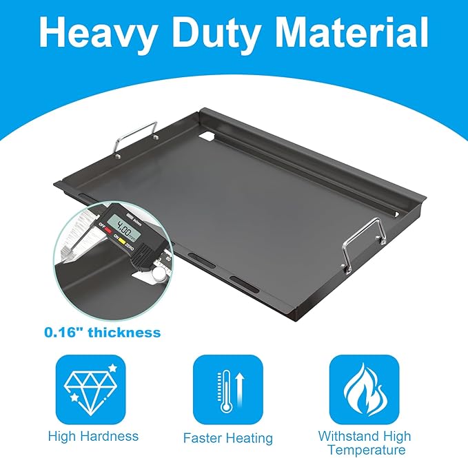 SafBbcue Genesis 300 Full Size Griddle for Weber Genesis 300 Grill Parts 7524 Flat Top Grill Insert for Weber Genesis E310 E320 E330 S310 S320 S330 EP310 EP320 EP330 Carbon Steel