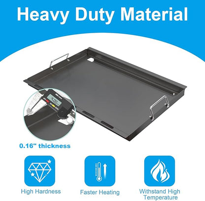 SafBbcue Genesis 300 Full Size Griddle for Weber Genesis 300 Grill Parts 7524 Flat Top Grill Insert for Weber Genesis E310 E320 E330 S310 S320 S330 EP310 EP320 EP330 Carbon Steel