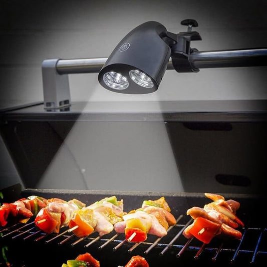 C Clamp Mounted BBQ Light for Secure Attachment Featuring Degree Rotation and 10 Bulbs on Various Grills Nylon Fiberglass Light