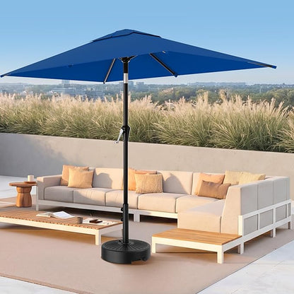 AreShark 6.5' x 10' Rectangular Patio Umbrellas for Outdoor, Outdoor Table Umbrella, Large Outdoor Patio Umbrellas with 6 Sturdy Ribs for Pool, Garden, Deck & Market (Royal Blue)