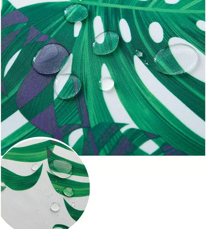 SUQ I OME Patio Outdoor Umbrella Tablecloth with Hole and Zipper,Zippered,Spring Summer Table Covers for Backyard Circular Table BBQs Picnic(Leaf Green,60'' Round)