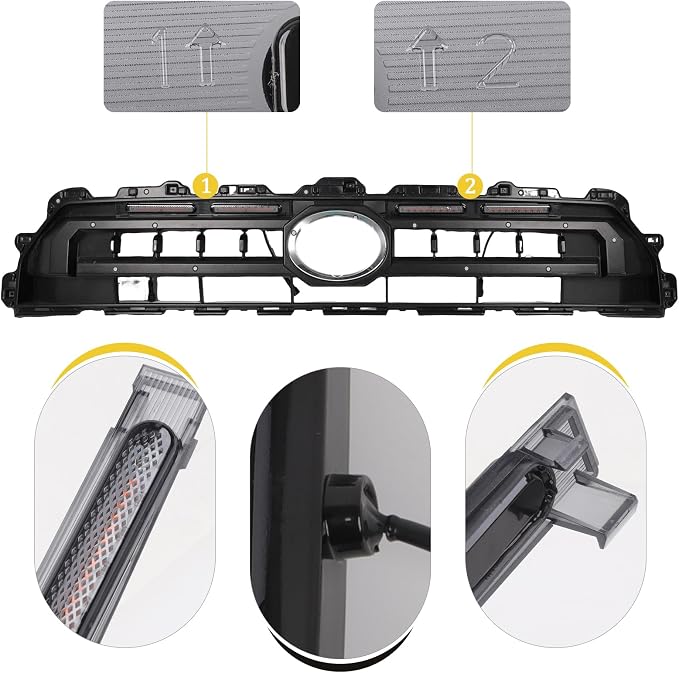 Amber Front Grills Led Lights for 2025 2026 Toyota 4Runner SR5 | 6th gen Grill Grille Light Accessoris (For SR5 only )