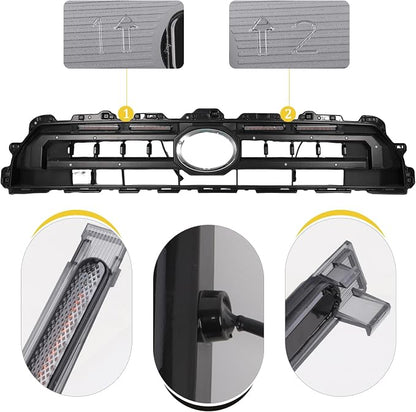 Amber Front Grills Led Lights for 2025 2026 Toyota 4Runner SR5 | 6th gen Grill Grille Light Accessoris (For SR5 only )