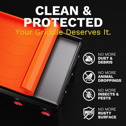 Upgraded Full-Coverage Silicone Griddle Cover for Blackstone 36 Inch Grill, Heavy Duty Food-Grade Silicone Grill Mat with Gift-Worthy Pattern, Year-Round Protection from Dirt & Rust