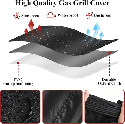 Pizza Oven Cover for Blackstone 2404/1813/1666 Tabletop Pro Pizza Oven Accessories, Heavy Duty Grill Cover for Blackstone Pizza Oven - 25" L×26" W×11" H | Waterproof Heavy Duty Grill Cover for Blackstone Pizza Oven - 25" L×26" W×11" H