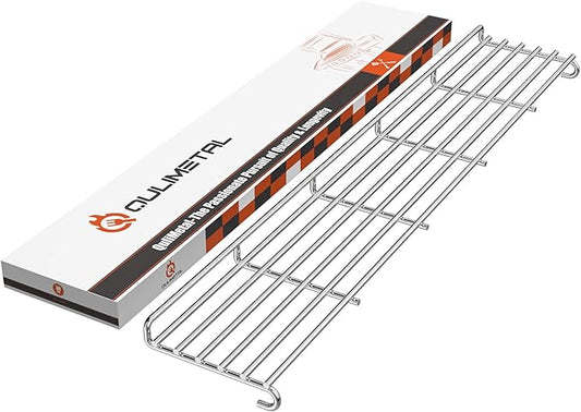 QuliMetal 66045 Grill Warming Rack for Weber GS4 Genesis II E-410, II S-410, II SE-410 Grills, Grill Parts for Weber Genesis II 400 Series, SUS304 Stainless Steel Warming Rack for Genesis 66045