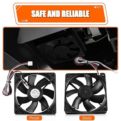 KIT0411 Pellet Grill Induction Fan Motor for Traeger D2 Pro 780 575, Ironwood 650 885, Silverton 620 810, Century 885, Oven Circulation Fan Replacement Part 11925SA-12R-BU, 0.86A 12V DC