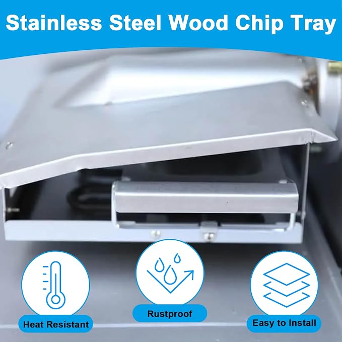 Wood Chip Tray Replacement 9007140023 for Masterbuilt 30-inch & 40-inch Digital Electric Smoker Grill, Smoker Box Part for Masterbuilt Electric Smoker 20070115 20070816 MB20071117 MB20072918
