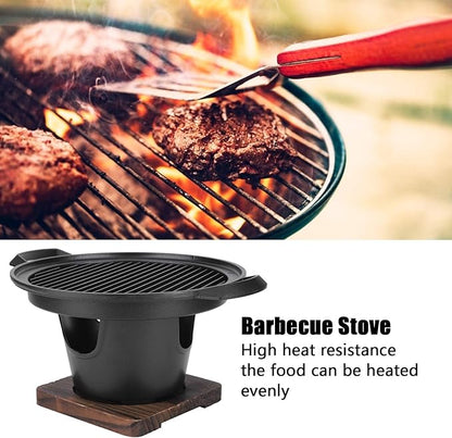 Haofy Portable Korean Barbecue Grill, Non Stick Barbecue Grill Charcoal Outdoor for Camping Picnic