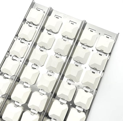 19 1/4" Stainless Heat Plates with Briquettes Tray Grate Tray Clips Replacement for Lynx L30R, L30PSR, L42FR, L54, 30", 42" and 54" Gas Grill