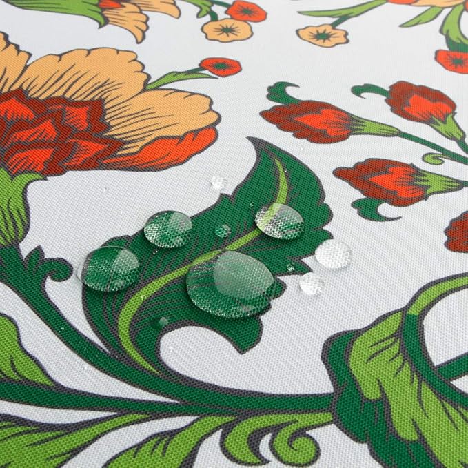 EHouseHome 70 inch Round Floral Tablecloth, Polyester, Waterproof, Zippered, Umbrella Hole, Perfect for BBQs, Parties, Gatherings