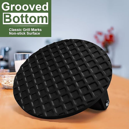 Griddle Accessories for Blackstone, Commercial Grade 12 Inch Heavy Duty Round Melting Dome with 7" Round Cast Iron Grill Burger Bacon Press, Perfect for Blackstone Camp Chef Flat Top Griddle Grill