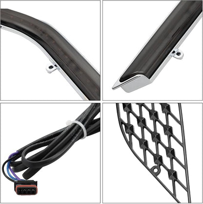 TCT-MOTORPARTS LED Radiator Grill Panels Light Fits for Honda Goldwing GL1800 Tour 2018-Up 2023
