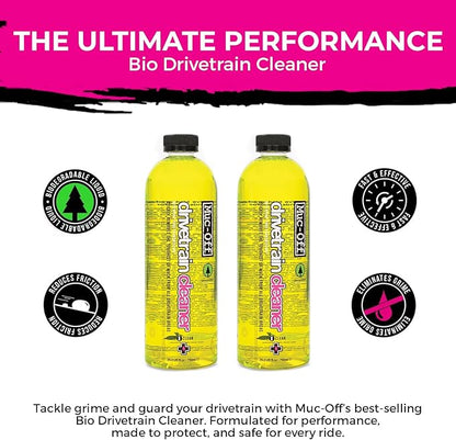 Muc-Off Bio Drivetrain Cleaner | Effective Biodegradable Bicycle Chain Cleaner and Degreaser Spray | Suitable for All Types of Bike