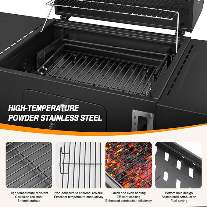PS9900 15-28 Inch Charcoal Tray Replacement Parts for Smoke Hollow,Charcoal Basket for 47183T-21 6500 6800 8500 47183T HC4518L PS9500 SH5000 SH7000 SH19030119 SH19030219 SH9916 Smoke Hollow Grill Part